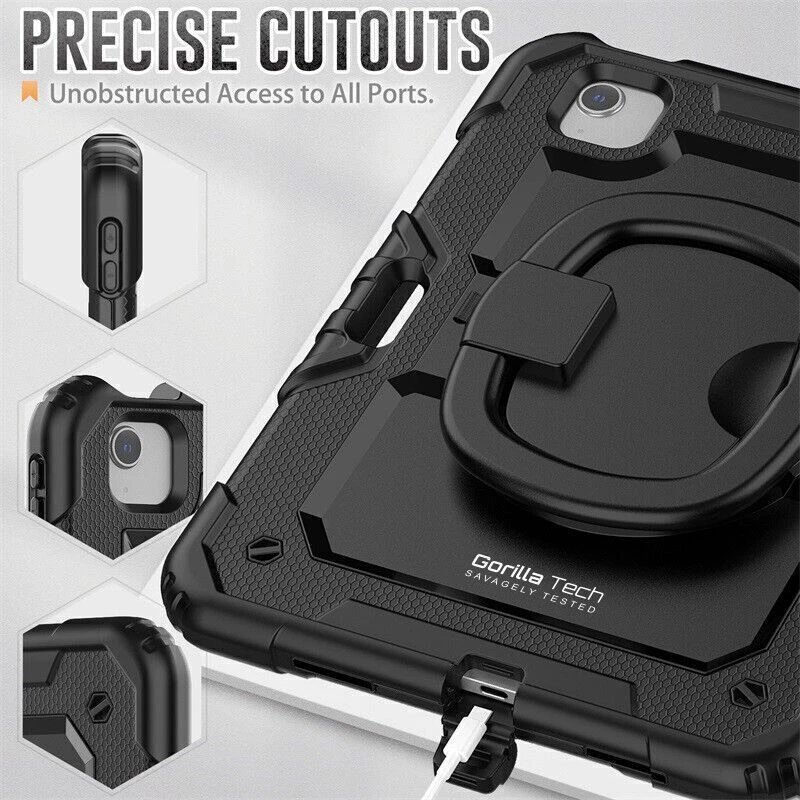 Armour Case For iPad Pro 12.9 6th Gen/10th Gen 10.9/Air 5/11 2022 4th Hand Strap - Image 3 of 4