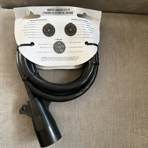 Hopkins Towing Solutions Trailer Jacketed Cable Connector 6' Part No 20245 NEW - Picture 2 of 4