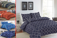 Image of LUXURY PRINTED BEDDING SET DUVET QUILT COVER COTTON SINGLE DOUBLE KING S KING
