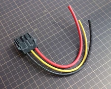 3-Pin Power Radio Side Cable For Bendix King BK Mobile Black connector version