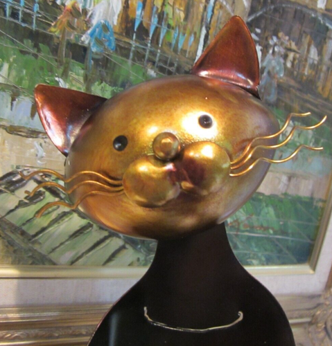 Unikat Katzenform Metall Weinflaschenhalter Katze Skulptur Katze Liebhaber Deko - Bild 5 von 20