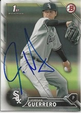 Chicago White Sox JORDAN GUERRERO Signed Bowman Card