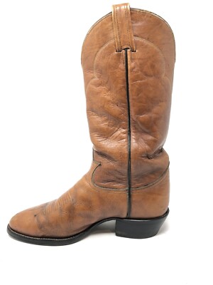 TONY LAMA Mens Cowboy Western Boots Size 8E Brown Leather USA 5084  