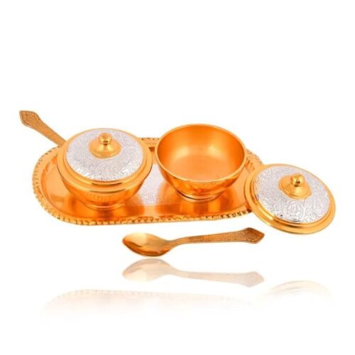 Bowl Set with Lid l Pack of 5 l Bowl, Tray and Spoon Set l Mouthfreshner Set, Ge - Picture 16 of 30