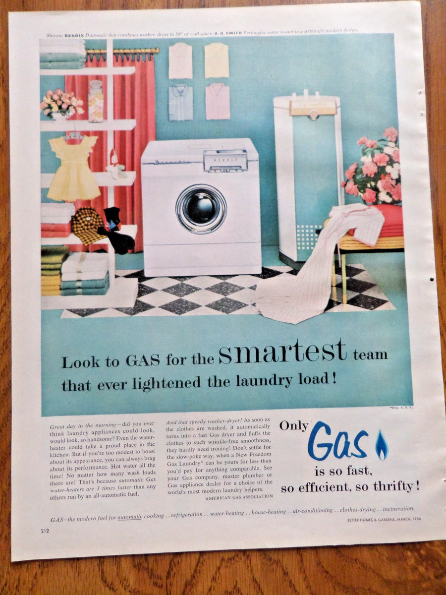 1950 Bendix Washers Vintage Ad Advertising Art 1950