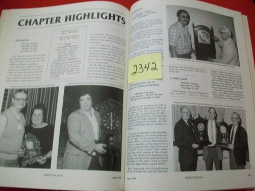 NAWCC BULLETIN VOL 31/4 #261 AUG. 1989 HOROLOGY CUCKOO CLOCKS POCKET WATCH MORE - Picture 5 of 5