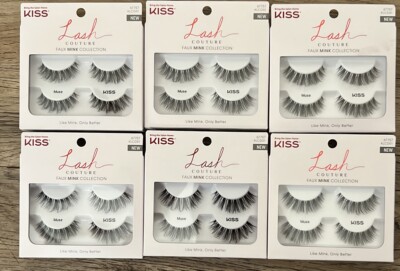 Kiss Lash Couture Faux Mink Collection 67757 KLCD01 Muse Pack Of 6 New