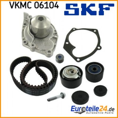 Water Pump + Timing Belt Kit SKF VKMC06104 for Renault