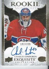 2016-17 Upper Deck Exquisite CHARLIE LINDGREN 192/225 Rookie Signature Autograph