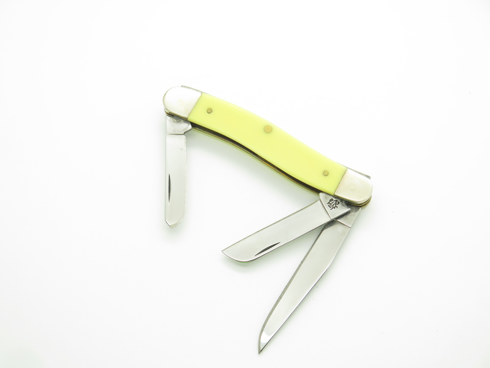 2005 Case XX 3318CV Stockman 3.62" Yellow Handle Folding Pocket Knife eBay