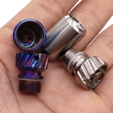 Titanium Waterproof Emergency Capsule Box Pill Case Keychain Pendant Bottle EDC