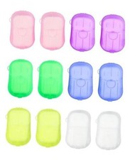 12 Packs 240 Sheets Paper Soap Sheets for Hand Washing, Portable Disposable
