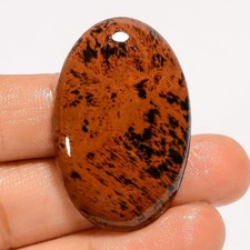 Natürlicher Mahagoni Obsidian Lose Edelstein Ovale Form Cabochon 37,5 Kt 38 X...
