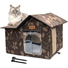 Outdoor Cat House Insulated Weatherproof Shelter Waterproof Shelter