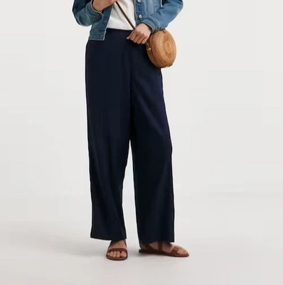 JULIPA LADIES NAVY LINEN MIX TROUSERS NEW SIZE 10 (REF 295)