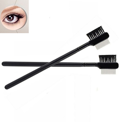 Eyebrow Comb Eyelash Brush Steel Teeth Dual-Comb Extension Brush Metal CoHO - Picture 6 of 7