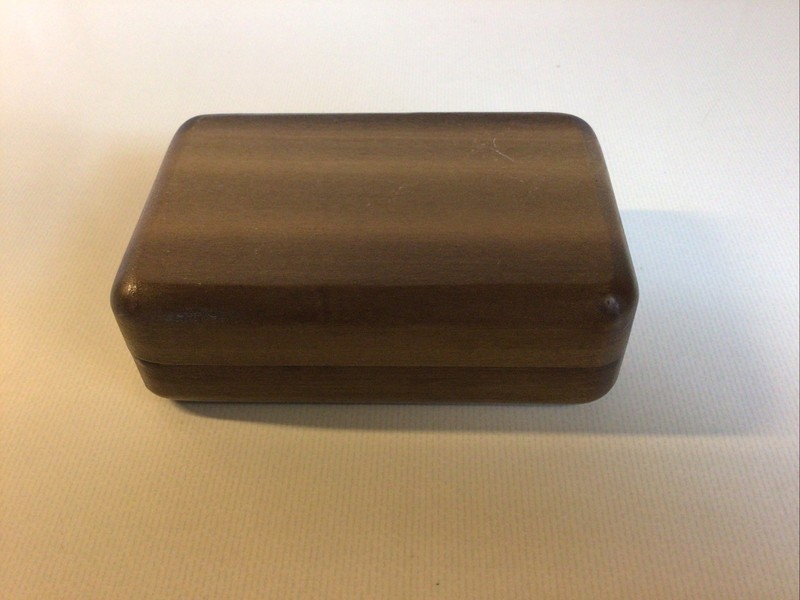 Vintage Wooden Fly Fishing Box w/ Magnetic Closure & Slotted Foam Inserts