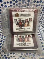 Logical Leather 6' Braided Dog Leash Full Grain Leather - White 2 Pack NEW