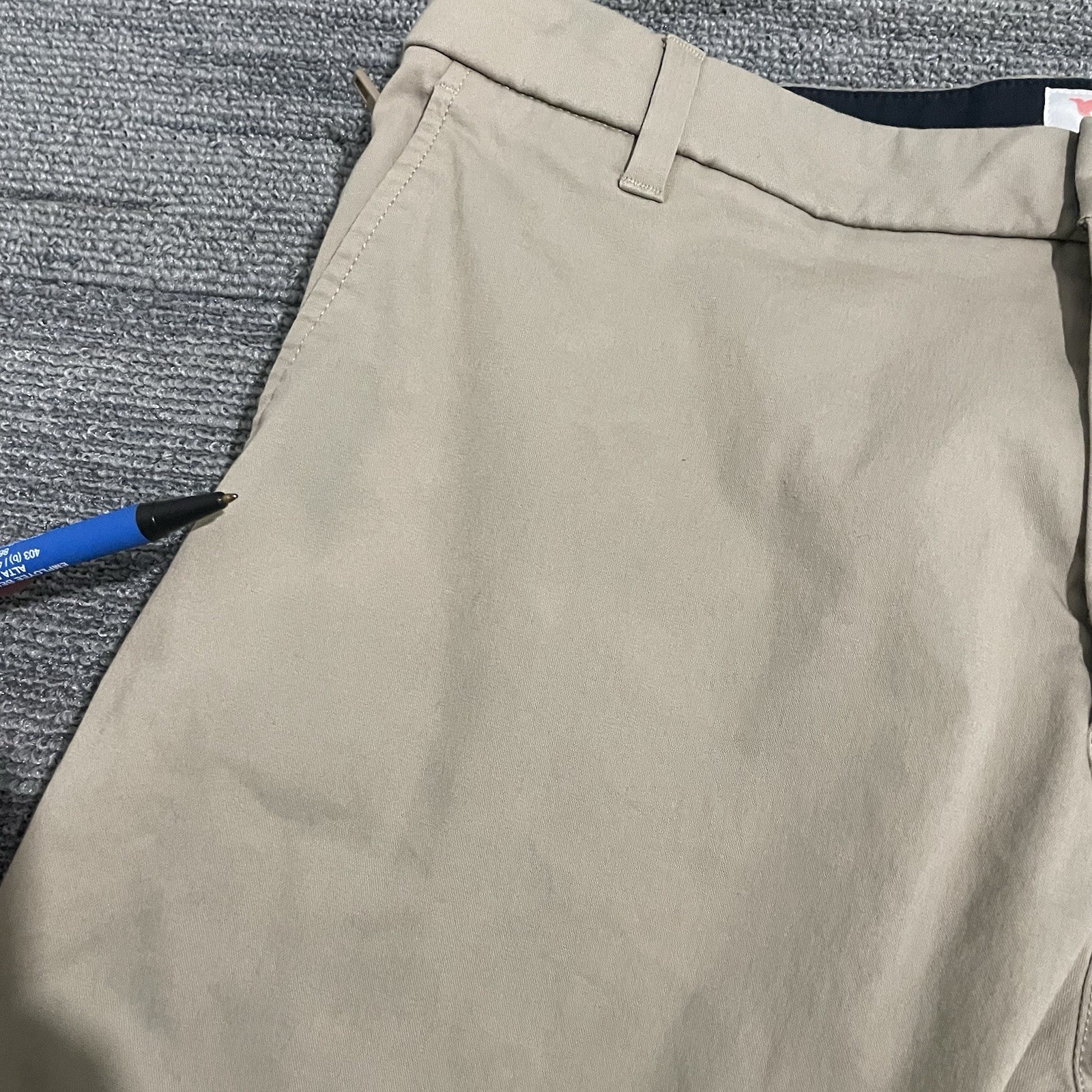 Birddogs Pants Mens 34x28 Beige Unlined Performance Chinos Cotton Blend Stretch*