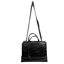 MARC JACOBS Madison Medium Black Leather Shoulder Crossbody Bag