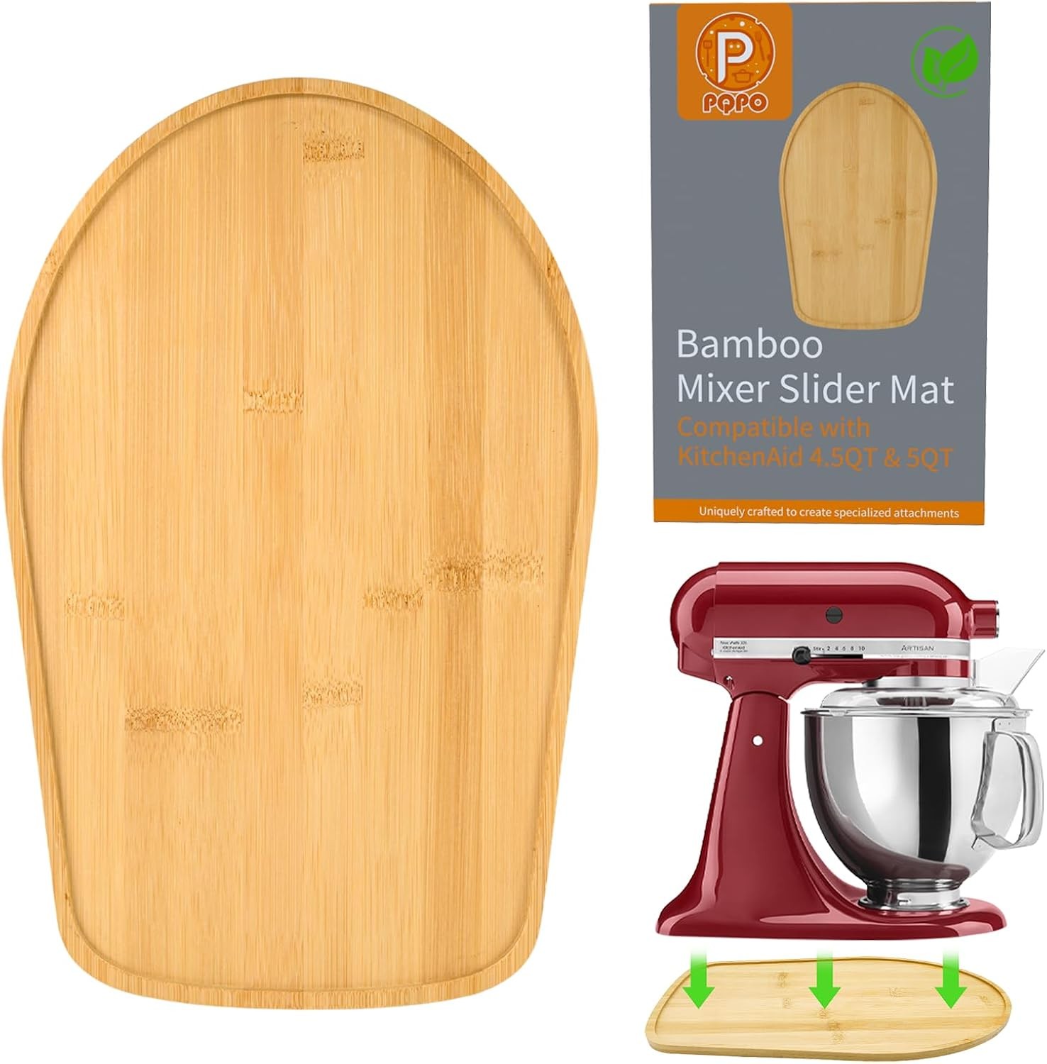 Bamboo Mixer Slider Compatible with KitchenAid 4.5/5 Quart Tilt-Head Stand