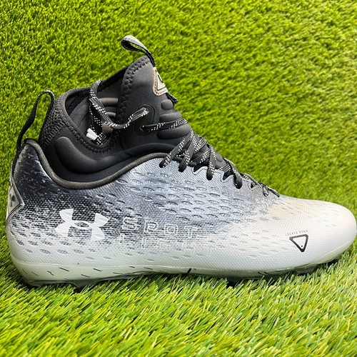 Under Armour Spotlight Lux MC 2.0 Mens Size 13 Black White Football Cleats - Picture 1 of 10