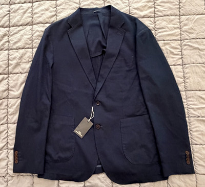 Rodd & Gunn navy airtex sports fit jacket cotton blazer sport coat XL mens NEW