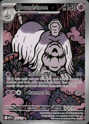 Houndstone 145/132 Illustration Rare Mega Evolution Pokemon Near Mint