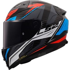 Casco Integrale Ls2 FF811 Vector II Carbon Savage Bianco Blu Rosso Lucido 