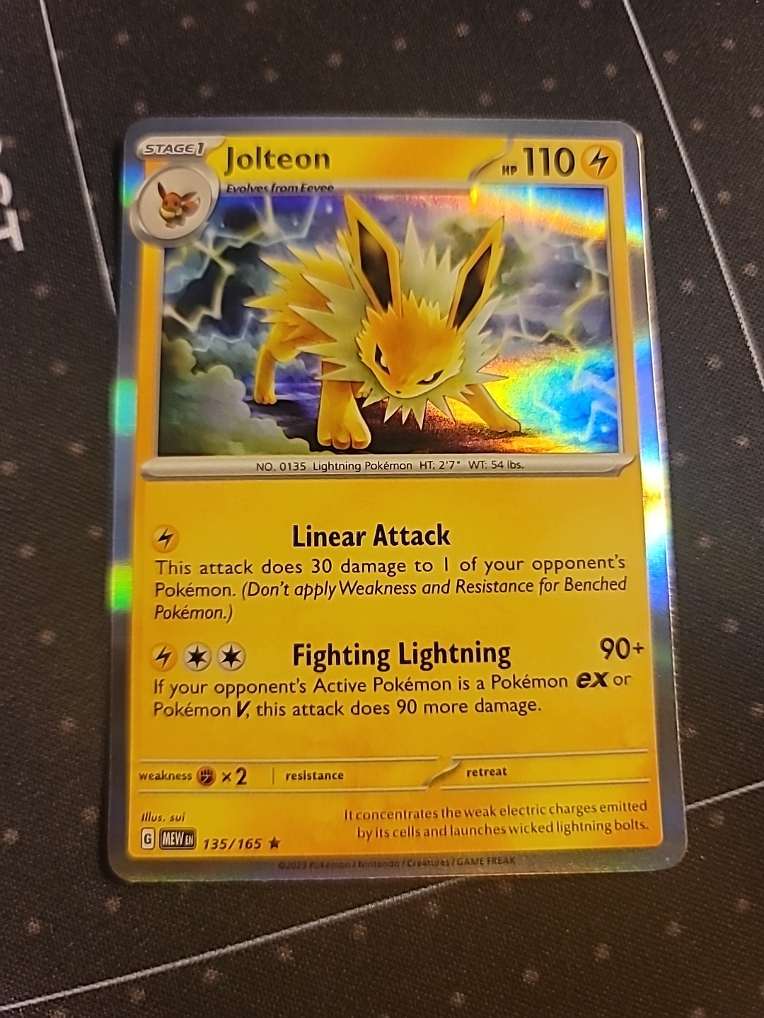 Jolteon 135/165 SV: Scarlet & Violet 151 Rare - NM, Pokémon