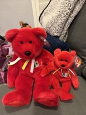 TY BEANIE BUDDY OSITO RED MEXICO TY BEAR + BABY SET Brand New With Tags