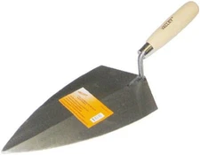 Brick Trowel with Wood Handle, Philadelphia Pattern, 10" X 5-1/2"
