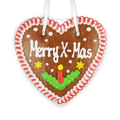 Lebkuchenherz 14 * 14 - ''Merry X-Mas'' - zu Weihnachten das perfekte Mitbringsel