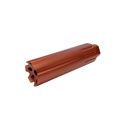 5.56 1/2-28 Linear Compensator Muzzle Brake 4.5'' Red Aluminum + Free Washer