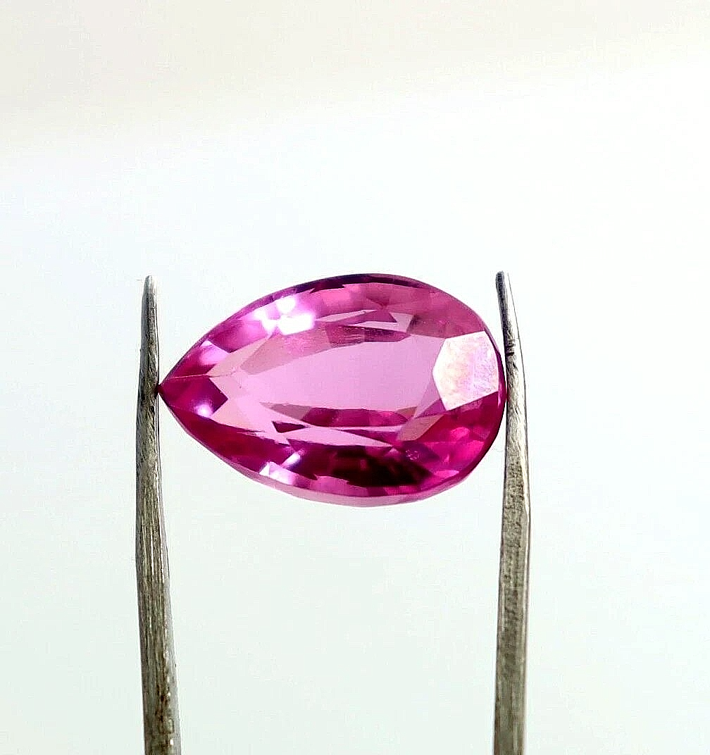 Pear Shape Pink Sapphire 8 to 10 Ct Certified Loose Gemstone best offer