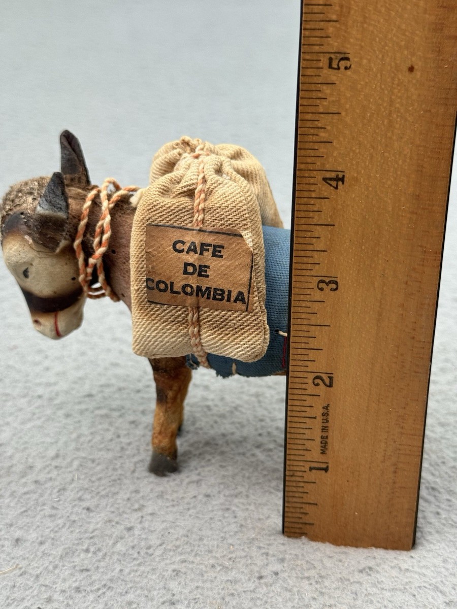 Vintage Cafe De Colombia Donkey Mule Figurine Carrying Bags | eBay