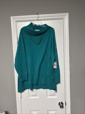 Chaus Teal Sweater NWT Size XXL Extra Extra Large 2X Net New With Tags 