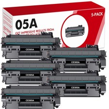 5PK Black CE505A Toner Cartridge for HP LaserJet P2035 P2035n P2055dn Printer