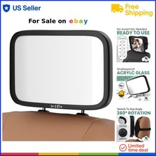 Baby Car Mirror Extra Large Ultra Clear Infant View Crash Tested Safety