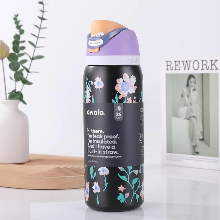 Cute Printed Stainless Steel Owala Water Bottle