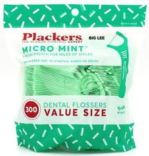 Plackers Tooth Micro Mint Flavor Dental Flossers Oral Care 300 Pack Value Size