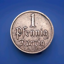 Freie Stadt Danzig 1 Pfennig 1930 - Original M&uuml;nze - Sammelst&uuml;ck