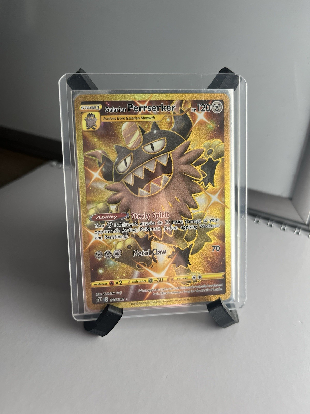 Galarian Perrserker 205/192 Rebel Clash - Pokemon Card - NM