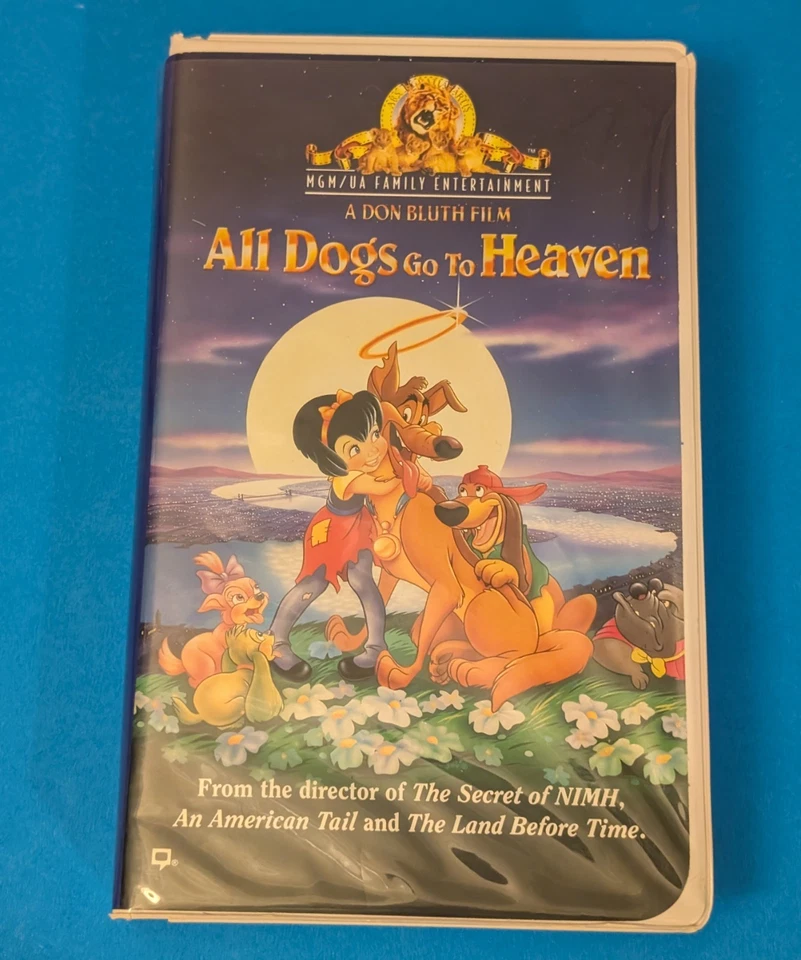 All Dogs Go to Heaven 1 & 2 VHS Lot - Don Bluth Family Video Tape Dom DeLuise - Image 2 of 4