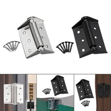 Self-closing door hinge with spring and screw, automatic door closer for gates