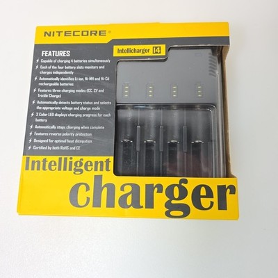 Nitecore i4 Intellicharger Universal Li-ion Ni-MH Ni-Cd Battery Charger 1.5v 3.7