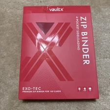 Vault X 4 Pocket Zip Binder EXO-TEC Red 20 Pages 160 Pockets