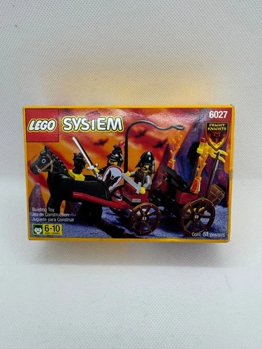 Vintage 1997 LEGO System Castle-Fright Knights Castle Bat Lords Catapult (6027)