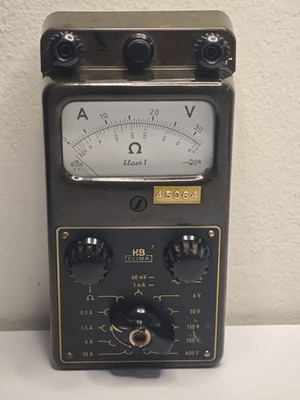 Vintage Hartmann & B ELIMA Elavi 1 Multimeter Tester Messgerät mit Ledertasche