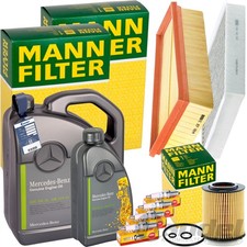 MANN INSPEKTIONSPAKET+6L ORIGINAL 5W30 &Ouml;L passend f&uuml;r MERCEDES A-KLASSE 176 X117